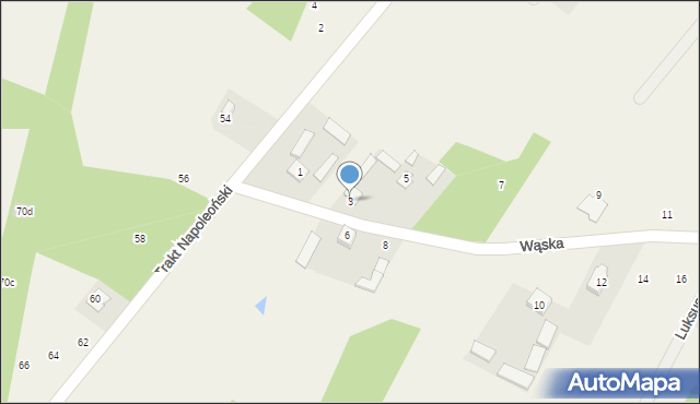 Wszebory, Wąska, 3, mapa Wszebory