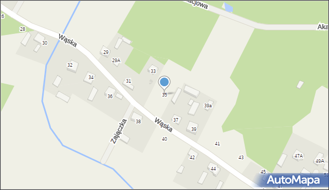 Wszebory, Wąska, 35, mapa Wszebory