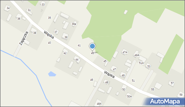 Wszebory, Wąska, 43, mapa Wszebory
