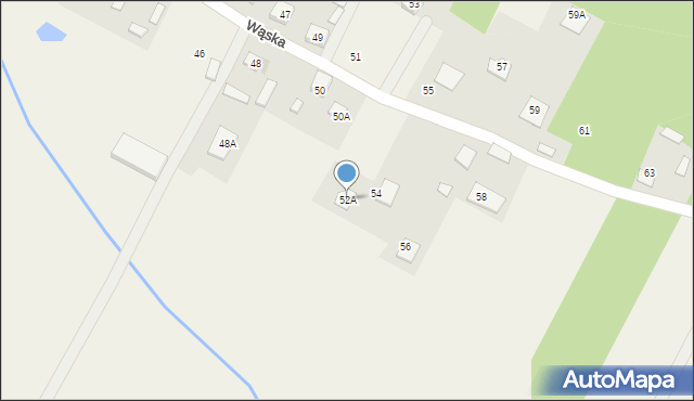 Wszebory, Wąska, 52A, mapa Wszebory