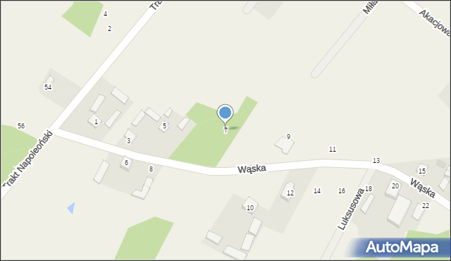 Wszebory, Wąska, 7, mapa Wszebory