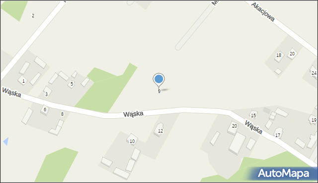 Wszebory, Wąska, 9, mapa Wszebory