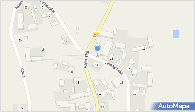 Wyrzeka, Wawrzyniaka Piotra, ks., 20, mapa Wyrzeka