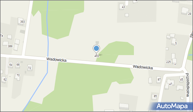 Wysoka, Wadowicka, 401, mapa Wysoka