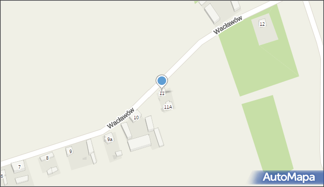 Wysokie, Wacławów, 11, mapa Wysokie
