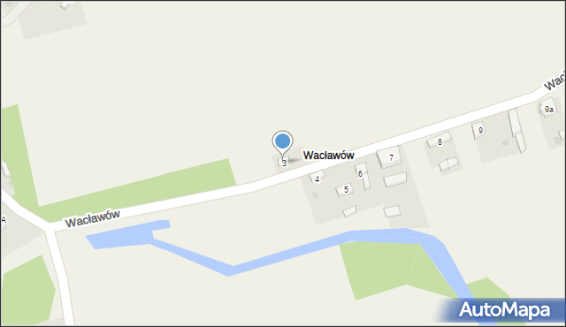 Wysokie, Wacławów, 3, mapa Wysokie