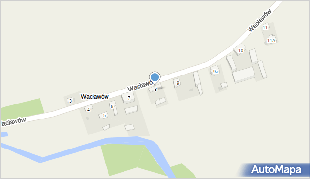 Wysokie, Wacławów, 8, mapa Wysokie