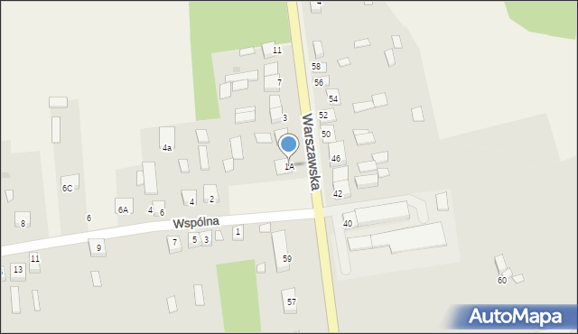 Wysokin, Warszawska, 1A, mapa Wysokin