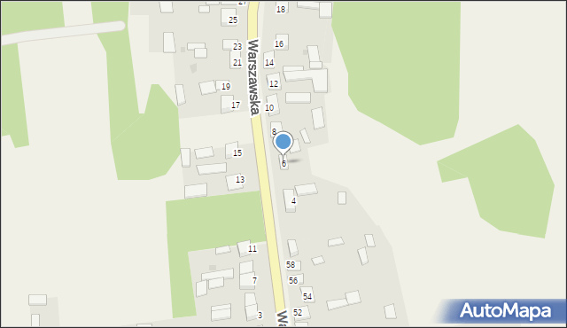 Wysokin, Warszawska, 6, mapa Wysokin