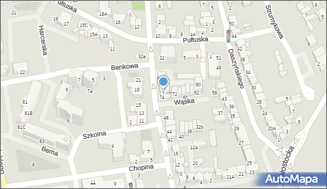 Wyszków, Wąska, 76, mapa Wyszków