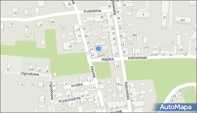 Wyszogród, Wąska, 4, mapa Wyszogród