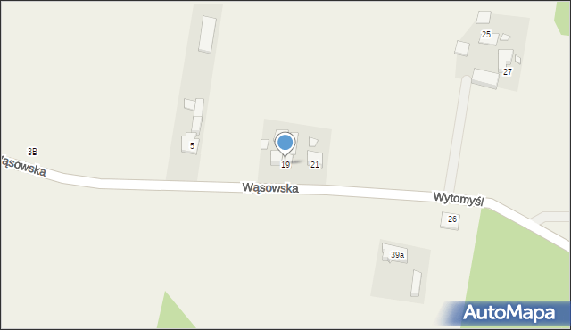 Wytomyśl, Wąsowska, 19, mapa Wytomyśl