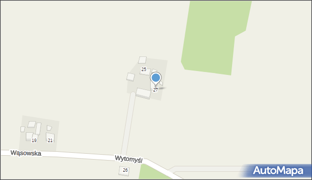 Wytomyśl, Wąsowska, 27, mapa Wytomyśl