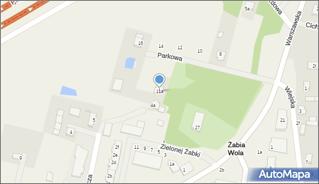 Żabia Wola, Warszawska, 11a, mapa Żabia Wola