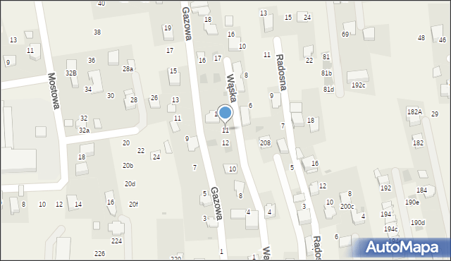 Zabierzów, Wąska, 11, mapa Zabierzów