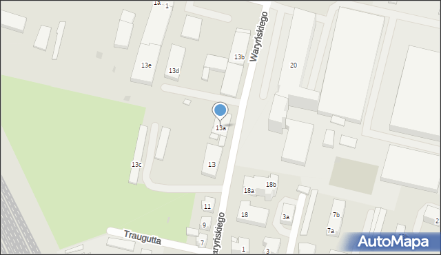 Ząbkowice Śląskie, Waryńskiego Ludwika, 13a, mapa Ząbkowice Śląskie