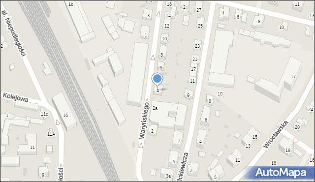 Ząbkowice Śląskie, Waryńskiego Ludwika, 4, mapa Ząbkowice Śląskie