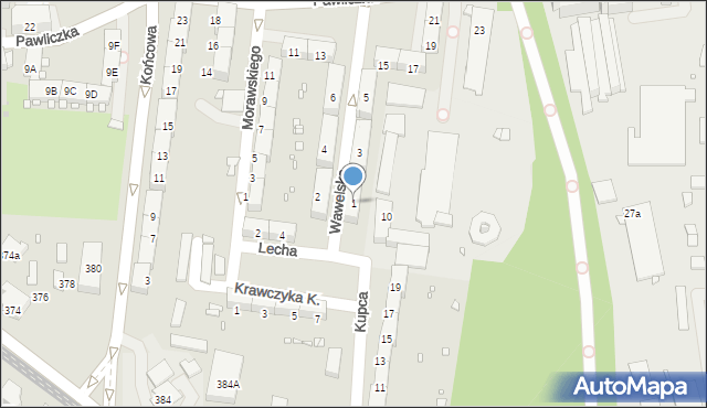 Zabrze, Wawelska, 1, mapa Zabrza