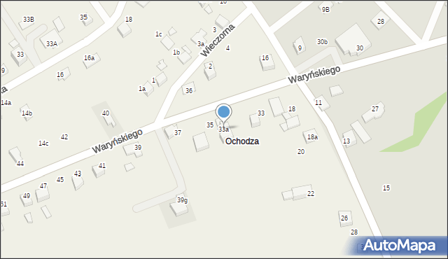 Zabrzeg, Waryńskiego Ludwika, 33a, mapa Zabrzeg