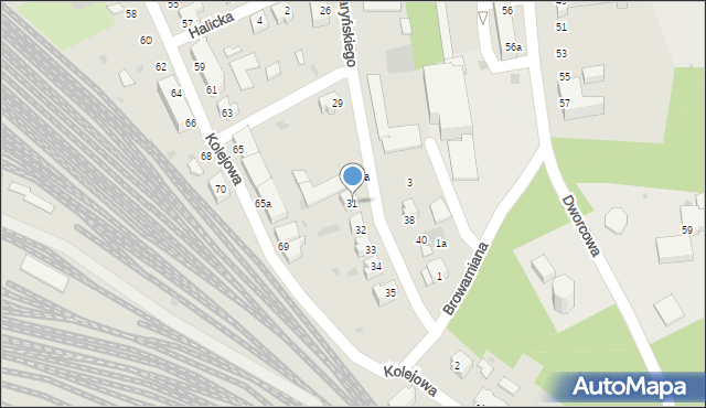 Żagań, Waryńskiego Ludwika, 31, mapa Żagań