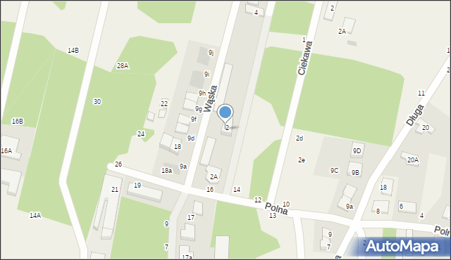 Zakręt, Wąska, 2b, mapa Zakręt