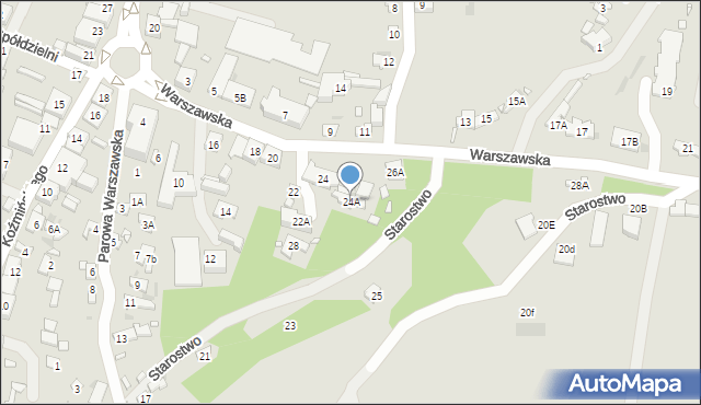 Zakroczym, Warszawska, 24A, mapa Zakroczym