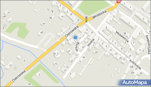 Zambrów, Wąska, 12, mapa Zambrów