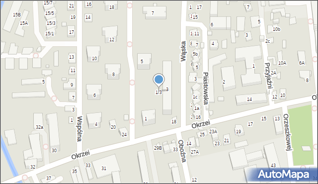 Zamość, Wąska, 1/3, mapa Zamościa