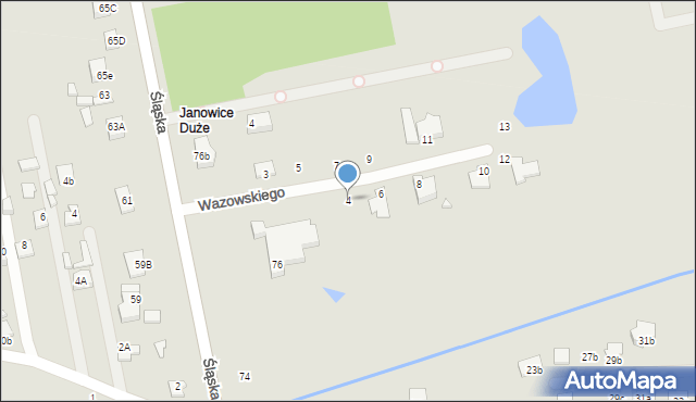 Zamość, Wazowskiego Michała, 4, mapa Zamościa