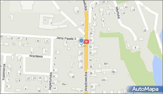 Zator, Wadowicka, 27, mapa Zator