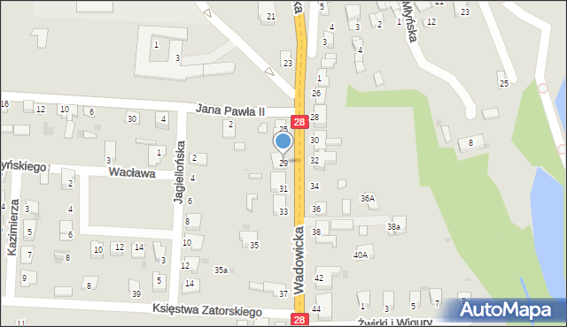 Zator, Wadowicka, 29, mapa Zator