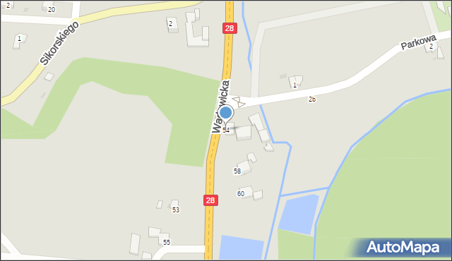 Zator, Wadowicka, 54, mapa Zator