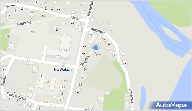 Zawichost, Wąska, 4, mapa Zawichost