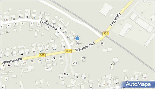 Zbąszyń, Warszawska, 25, mapa Zbąszyń