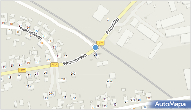 Zbąszyń, Warszawska, 28, mapa Zbąszyń