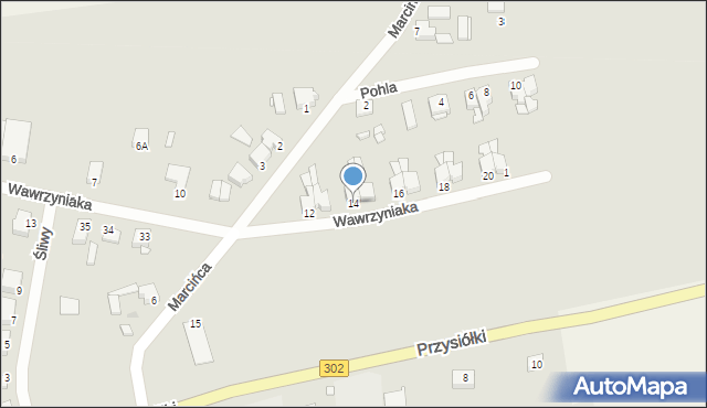 Zbąszyń, Wawrzyniaka Piotra, ks., 14, mapa Zbąszyń