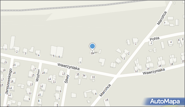 Zbąszyń, Wawrzyniaka Piotra, ks., 6A, mapa Zbąszyń