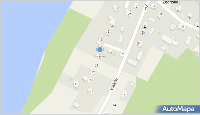 Zgorzałe, Wałęsy Lecha, 21, mapa Zgorzałe