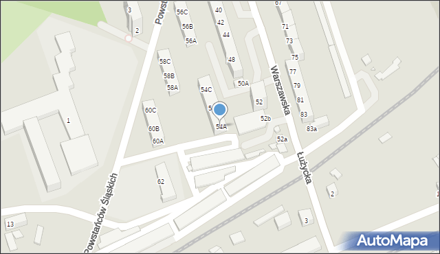 Zgorzelec, Warszawska, 54A, mapa Zgorzelec