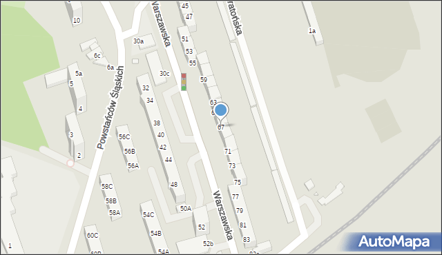 Zgorzelec, Warszawska, 67, mapa Zgorzelec