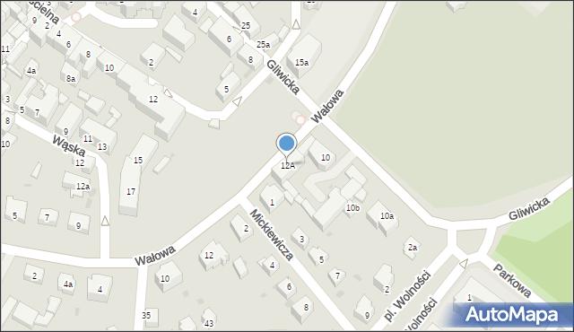 Ziębice, Wałowa, 12A, mapa Ziębice