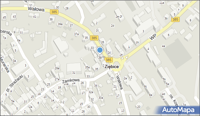 Ziębice, Wałowa, 29, mapa Ziębice