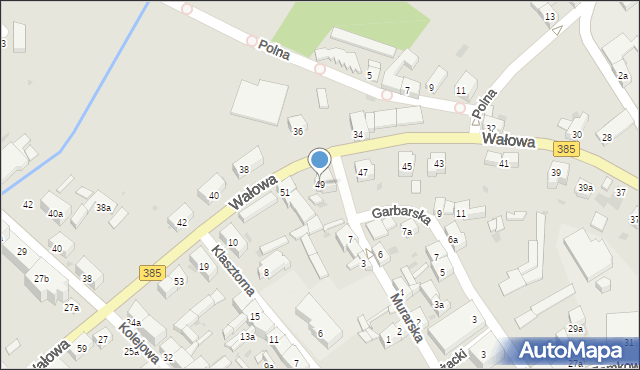 Ziębice, Wałowa, 49, mapa Ziębice