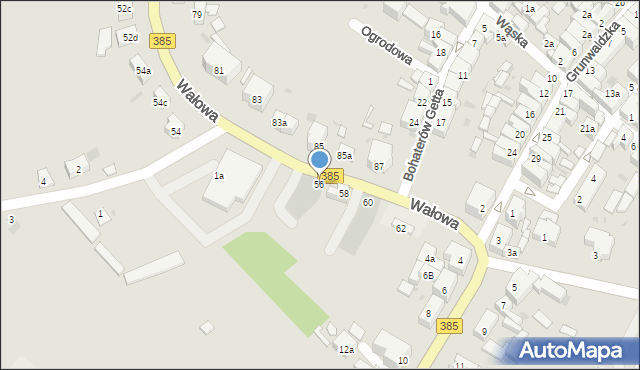 Ziębice, Wałowa, 56, mapa Ziębice
