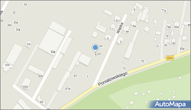 Zielonka, Wąska, 3, mapa Zielonka