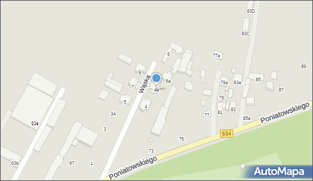 Zielonka, Wąska, 4a, mapa Zielonka