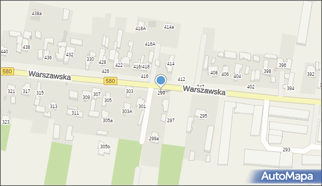 Zielonki-Wieś, Warszawska, 299, mapa Zielonki-Wieś