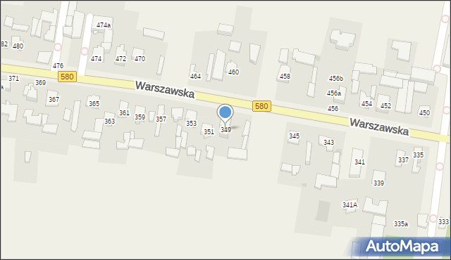 Zielonki-Wieś, Warszawska, 349, mapa Zielonki-Wieś