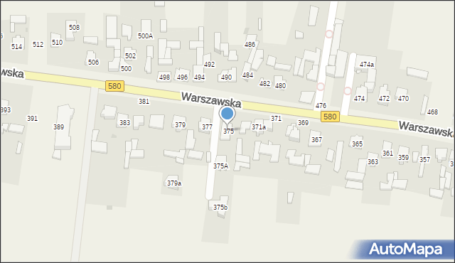 Zielonki-Wieś, Warszawska, 375, mapa Zielonki-Wieś
