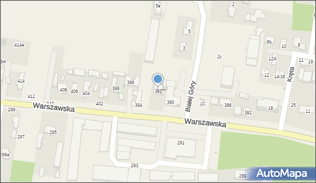 Zielonki-Wieś, Warszawska, 392, mapa Zielonki-Wieś